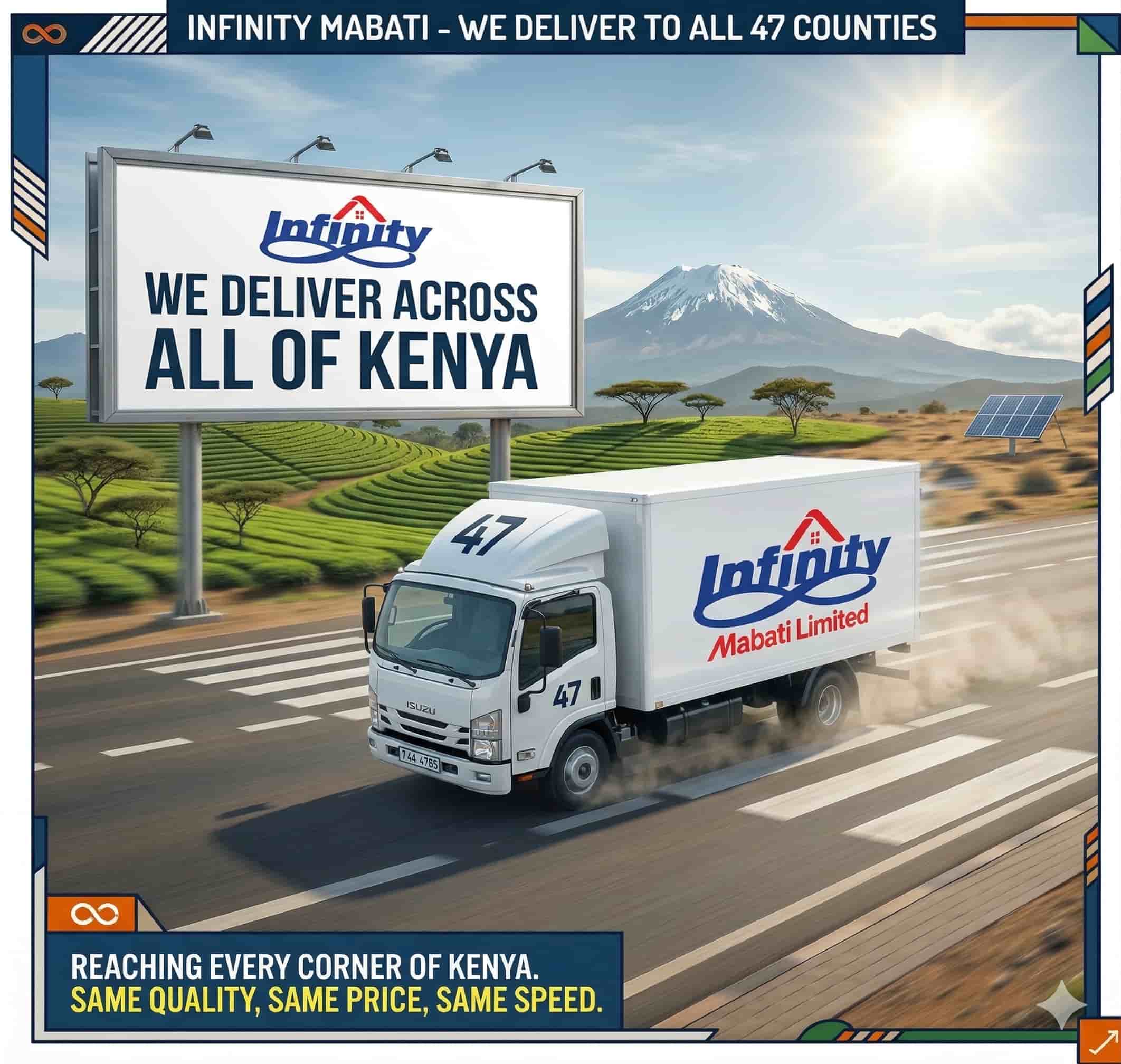 Infinity Mabati Delivery Coverage — All 47 Counties
